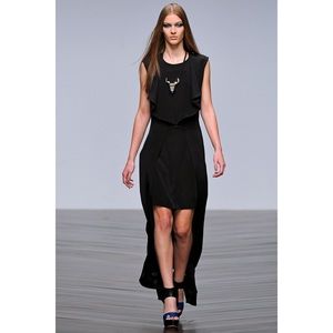Jean Pierre Braganza XS black silk dress